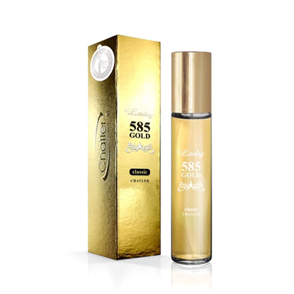 CHATLER 585 Gold Lady Eau De Parfum 5 x 30ml Plus 1 free tester