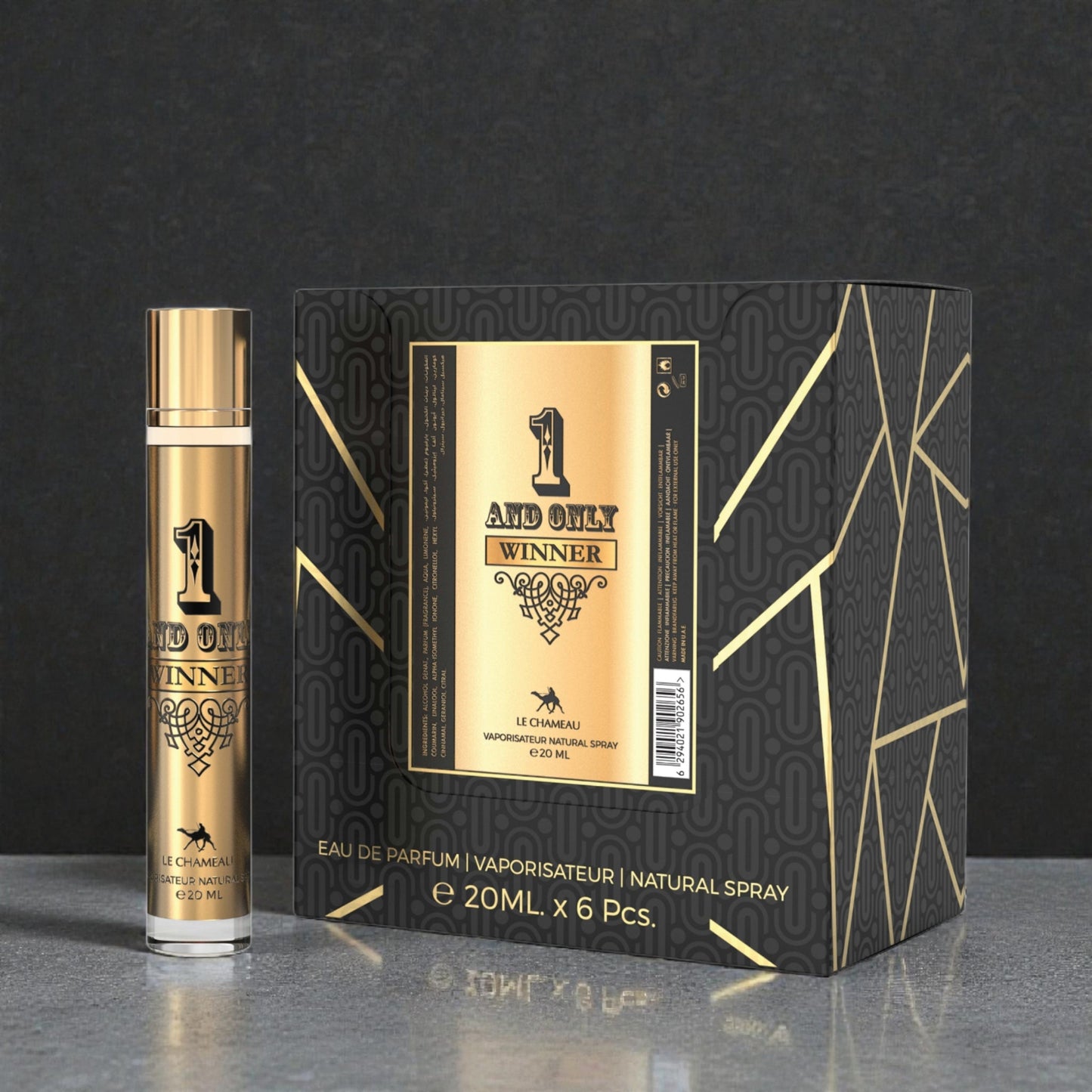 Le Chameau 1 And Only Winner Eau De Parfum 23x 20ml Plus 1 Free Tester