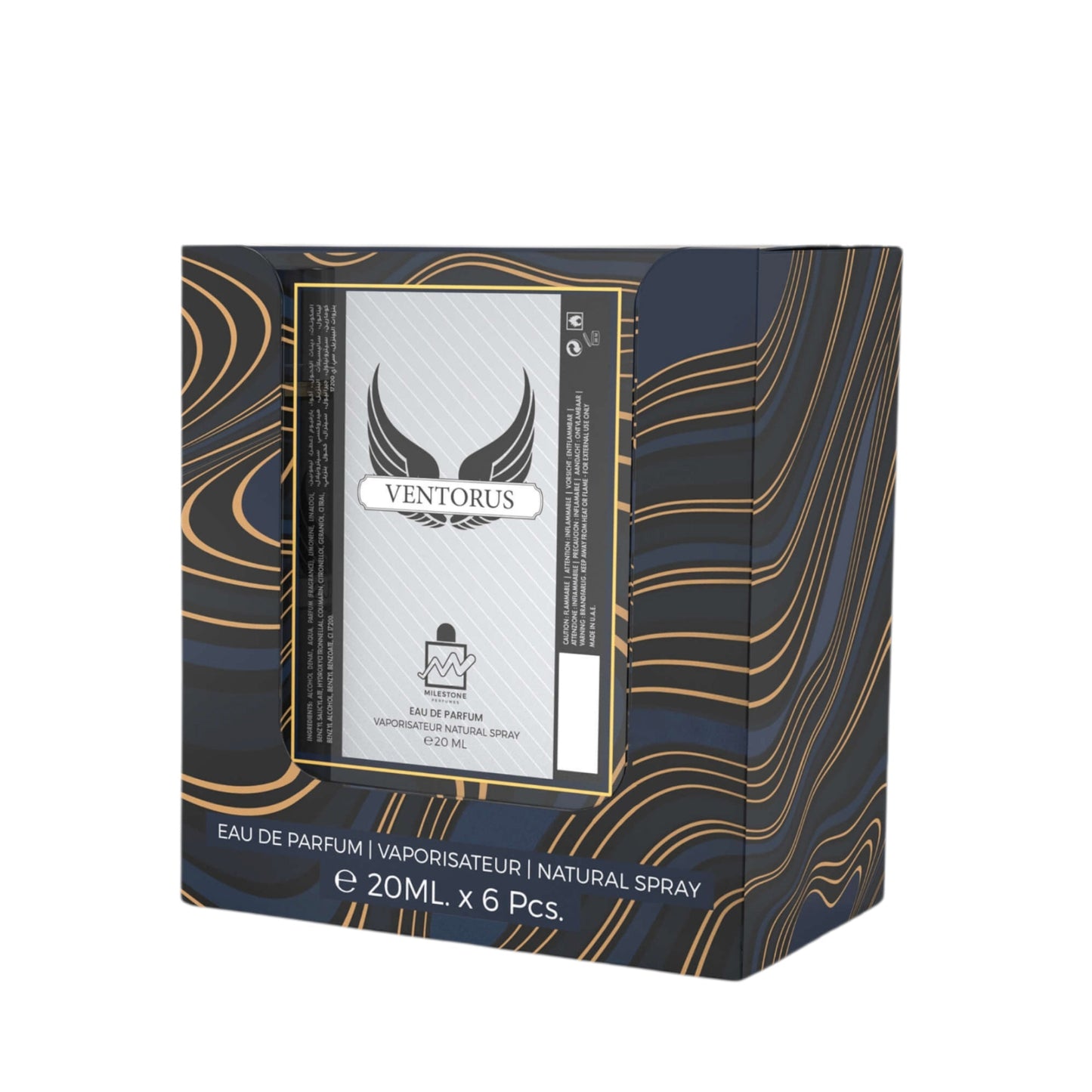 Milestone Ventorous Eau de Parfum Pack — 5 x 20ml + 1 Free Tester for Wholesale & Retail