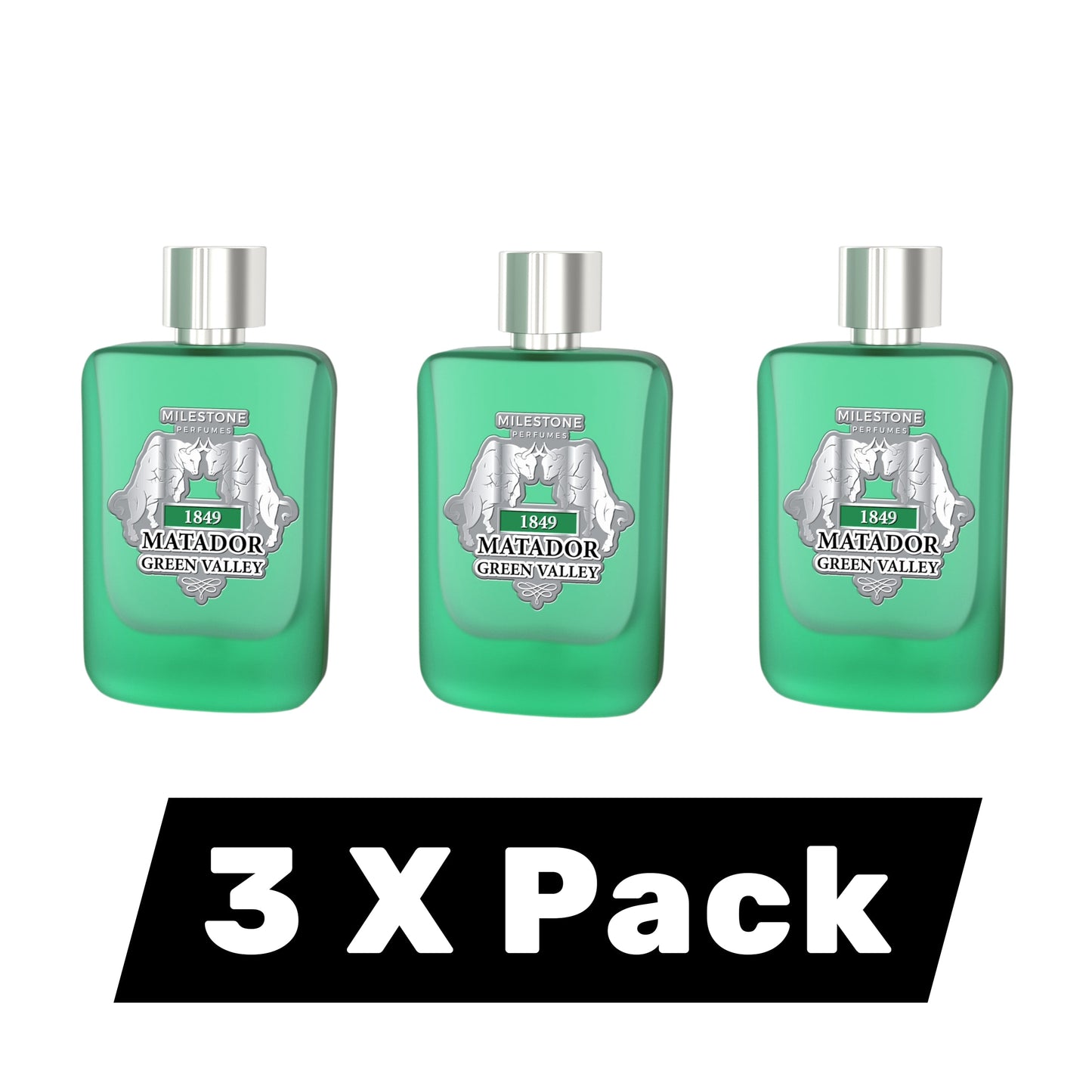 Milestone Collection 1849 Matador Green Valley 100ml Eau de Parfum — 3-Pack Wholesale