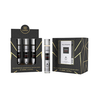 MILESTONE All Yours Homme Sport Eau De Parfum 5x 20ml Plus 1 Free Tester