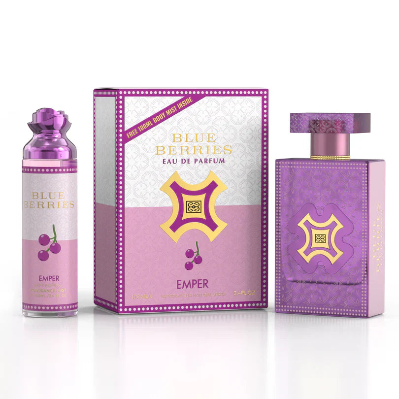 EMPER Blue Berries 100ml Eau de Parfum with Free 100ml Body Mist
