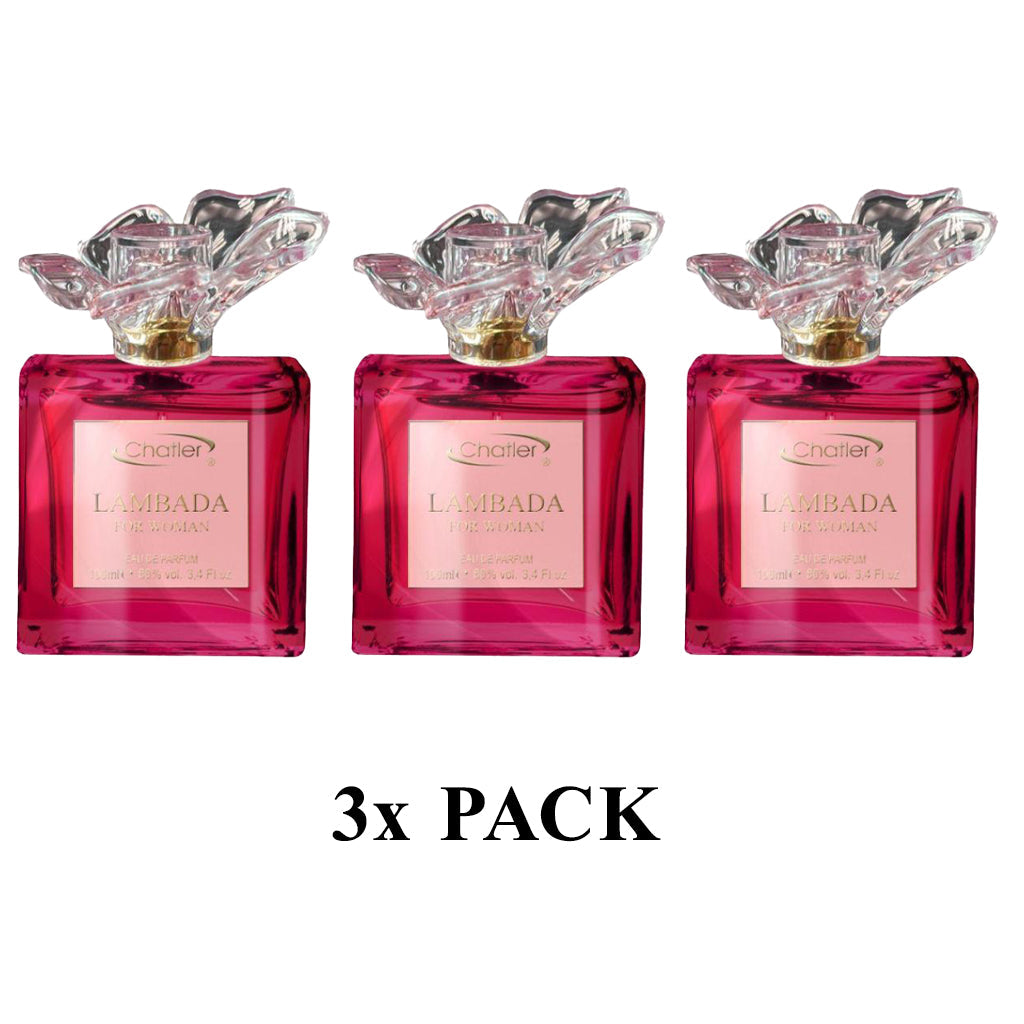 CHATLER Lambada Eau De Parfum 100ml 3x PACK