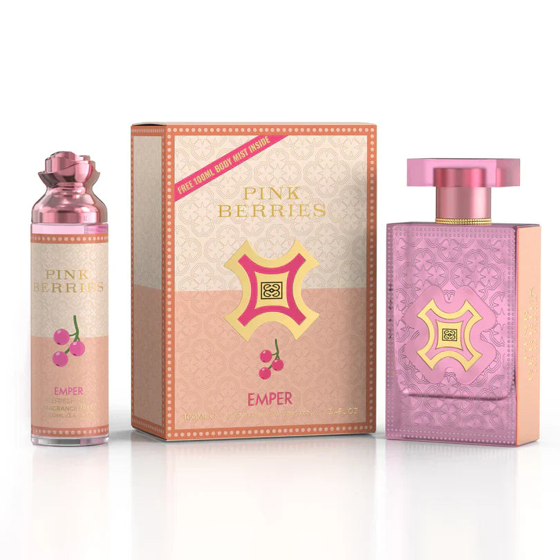 Emper Pink Berries 100ml Eau De Parfum with Free 100ml Body Mist