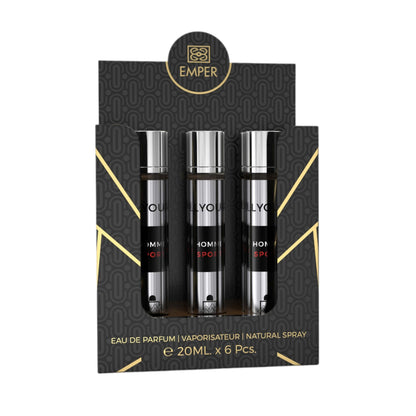 MILESTONE All Yours Homme Sport Eau De Parfum 5x 20ml Plus 1 Free Tester