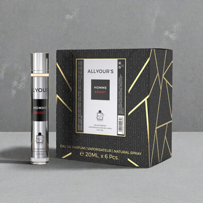 MILESTONE All Yours Homme Sport Eau De Parfum 5x 20ml Plus 1 Free Tester