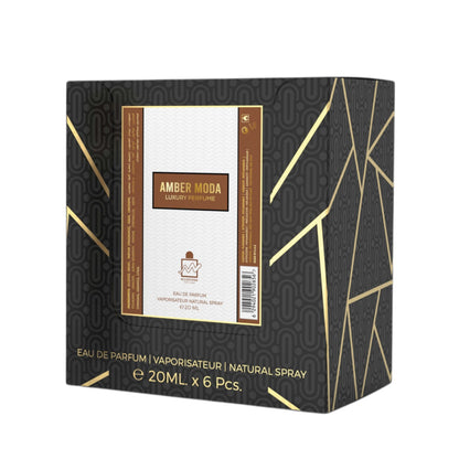 MILESTONE AMBER MODA Eau De Parfum 5x 20ml Plus 1 Free Tester