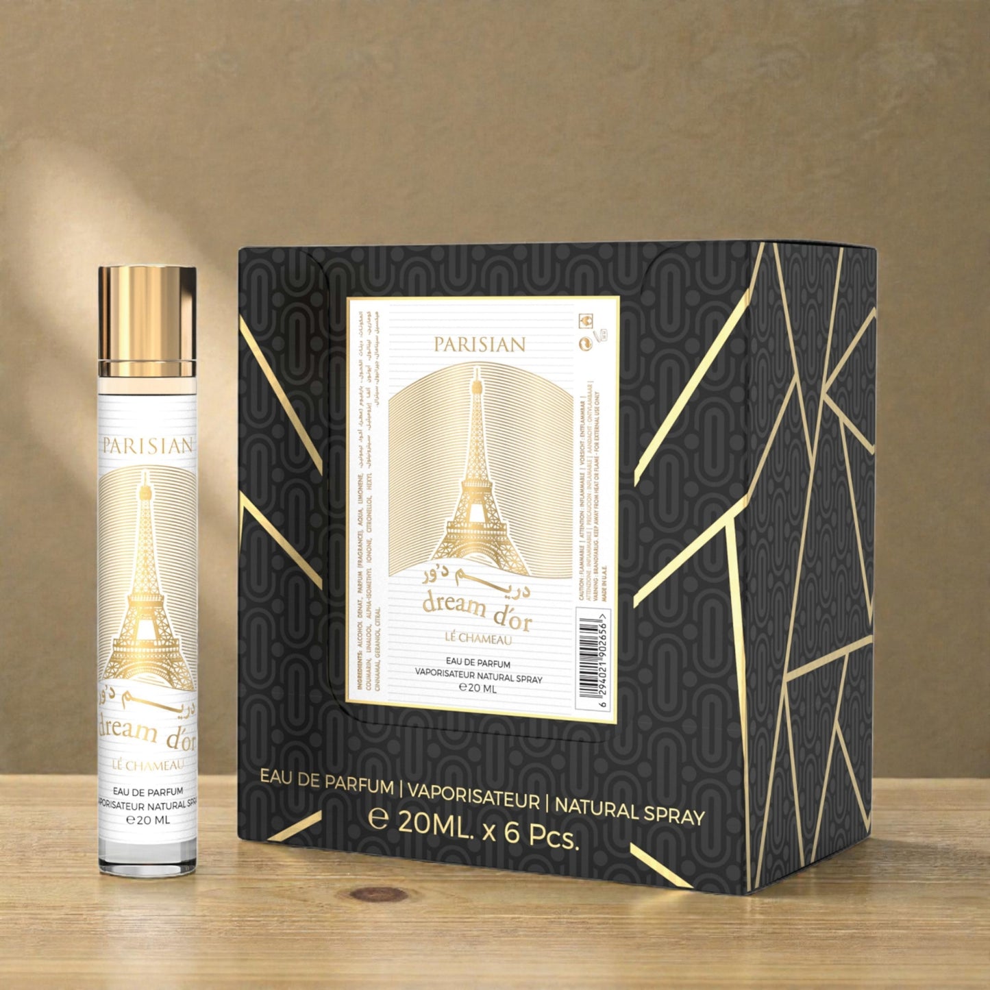 Le Chameau Parisian Dream D'Or Eau De Parfum  23x 20ml Plus 1 Free Tester