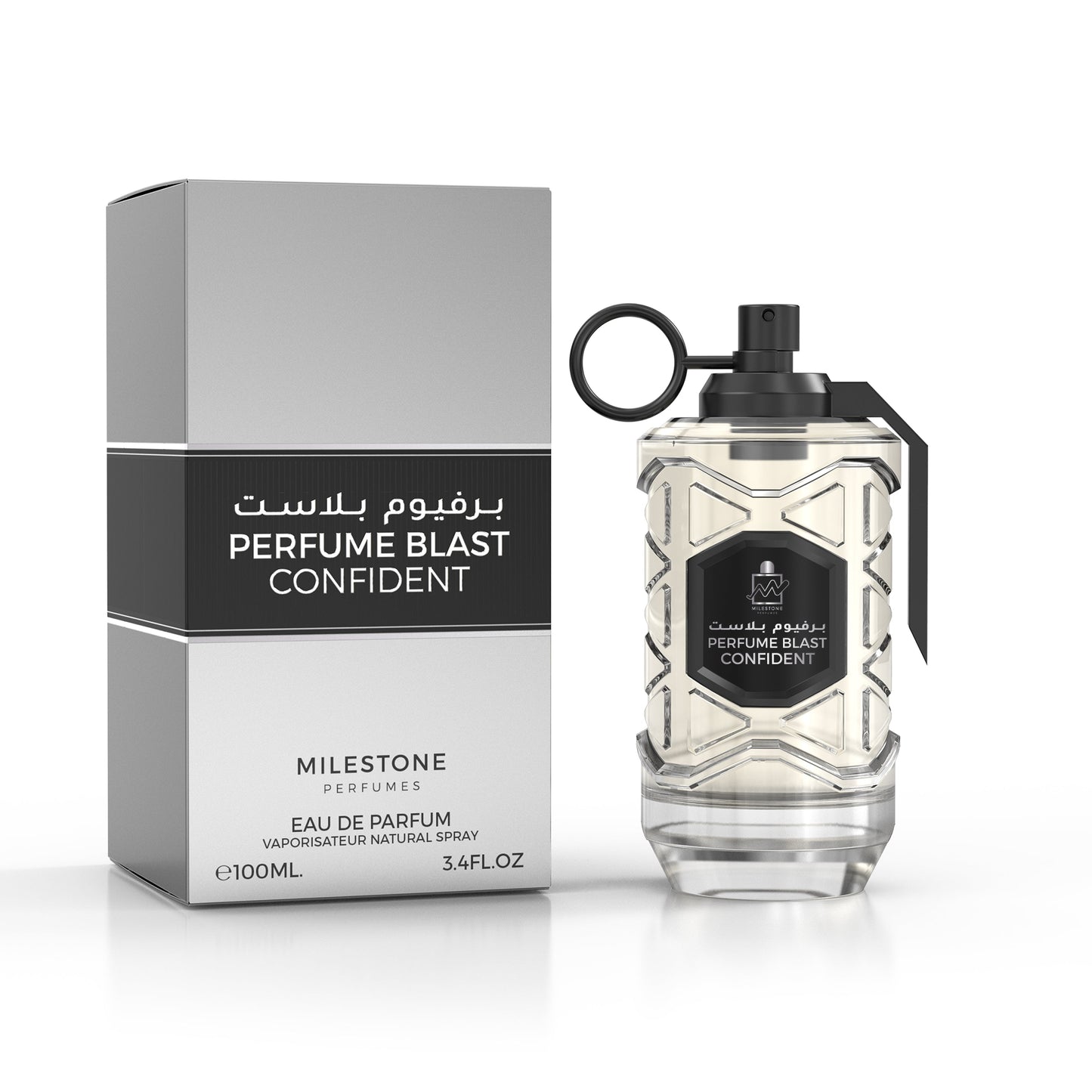 Milestone Collection Blast Confident 100ml EDP — 3-Pack Wholesale for Retail & Hospitality