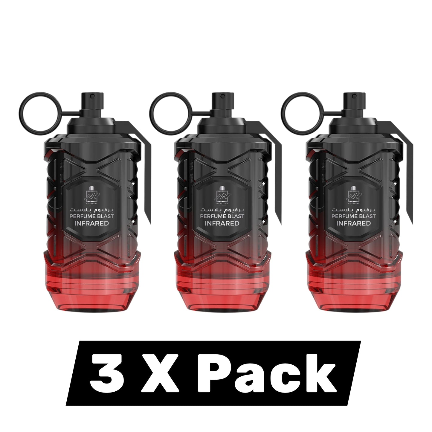 Milestone Collection "Blast Infrared" Eau de Parfum 100ml — 3-Pack Wholesale for Retailers & Corporate Gifting