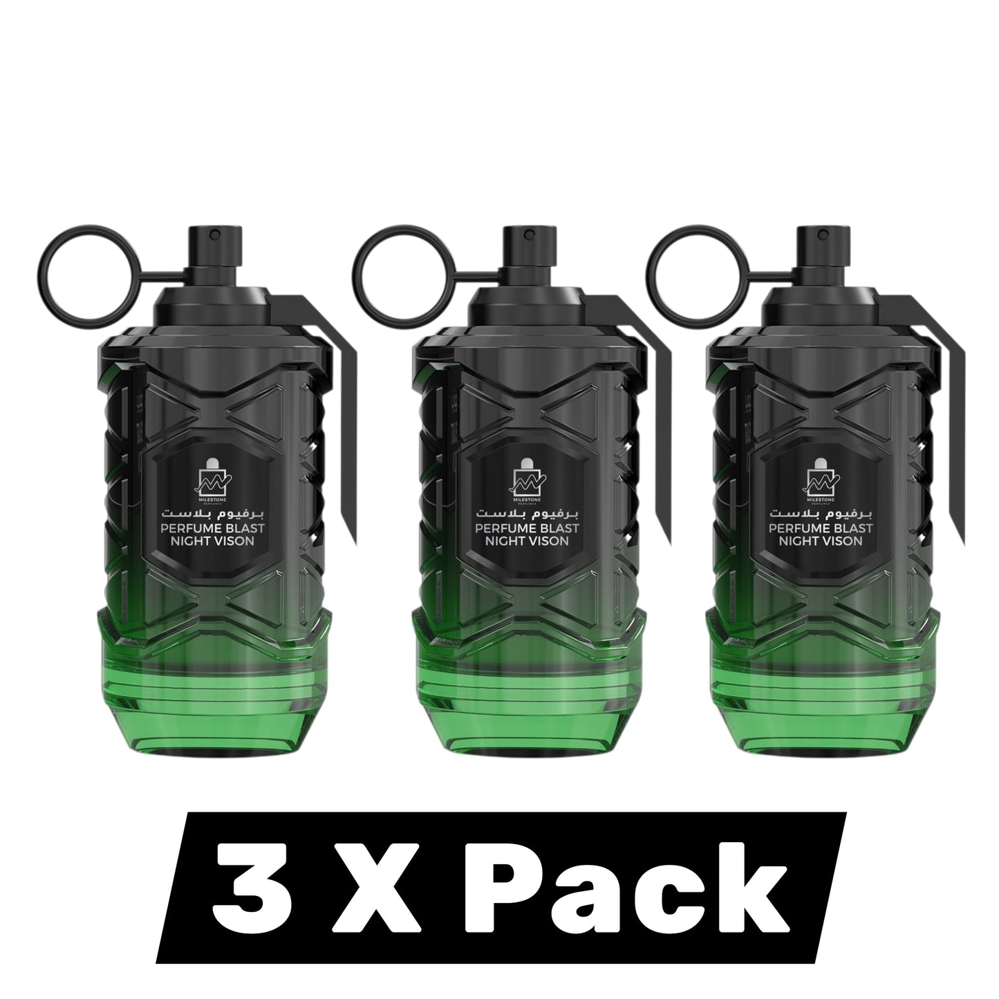 Milestone Collection — Night Vision Eau de Parfum 100 ml (3-Pack) | Premium High-Margin Fragrance for Retail & Hospitality