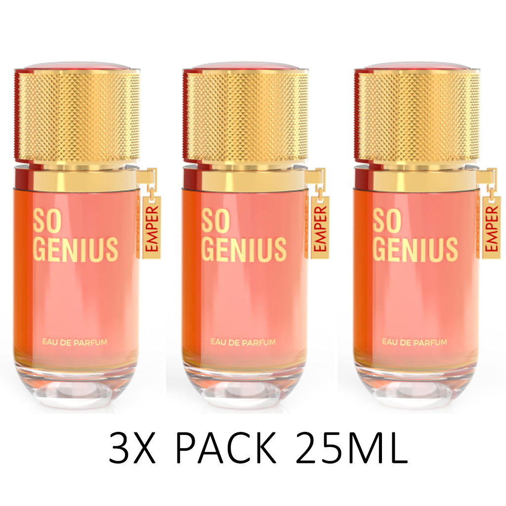 SO GENIUS Eau De Parfum 25ml – 3-Pack by Emper