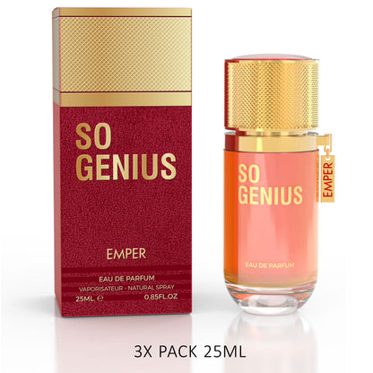 SO GENIUS Eau De Parfum 25ml – 3-Pack by Emper