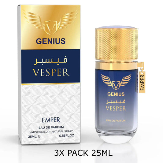 Genius Vesper Eau De Parfum 25ml – 3-Pack by Emper