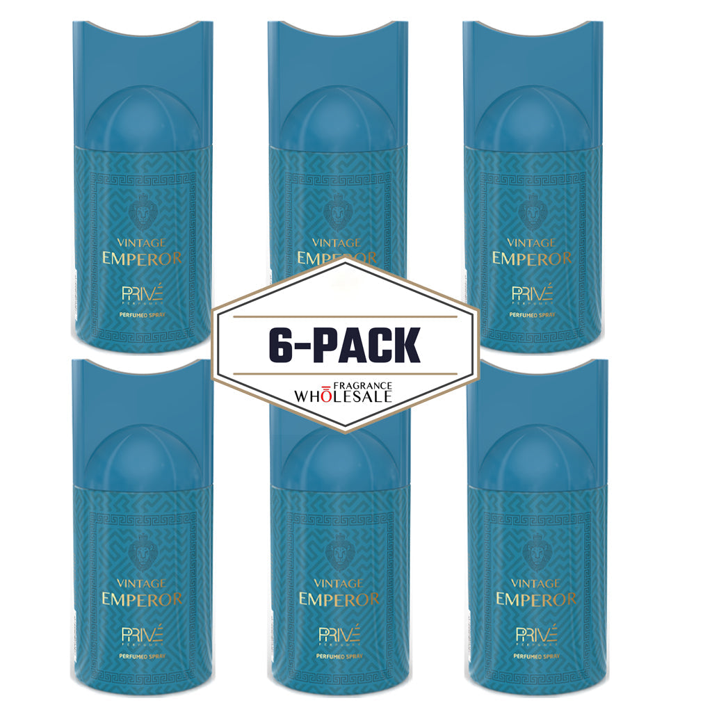 PRIVE Vintage Emperor Perfume Deodorant 250ml 6x PACK