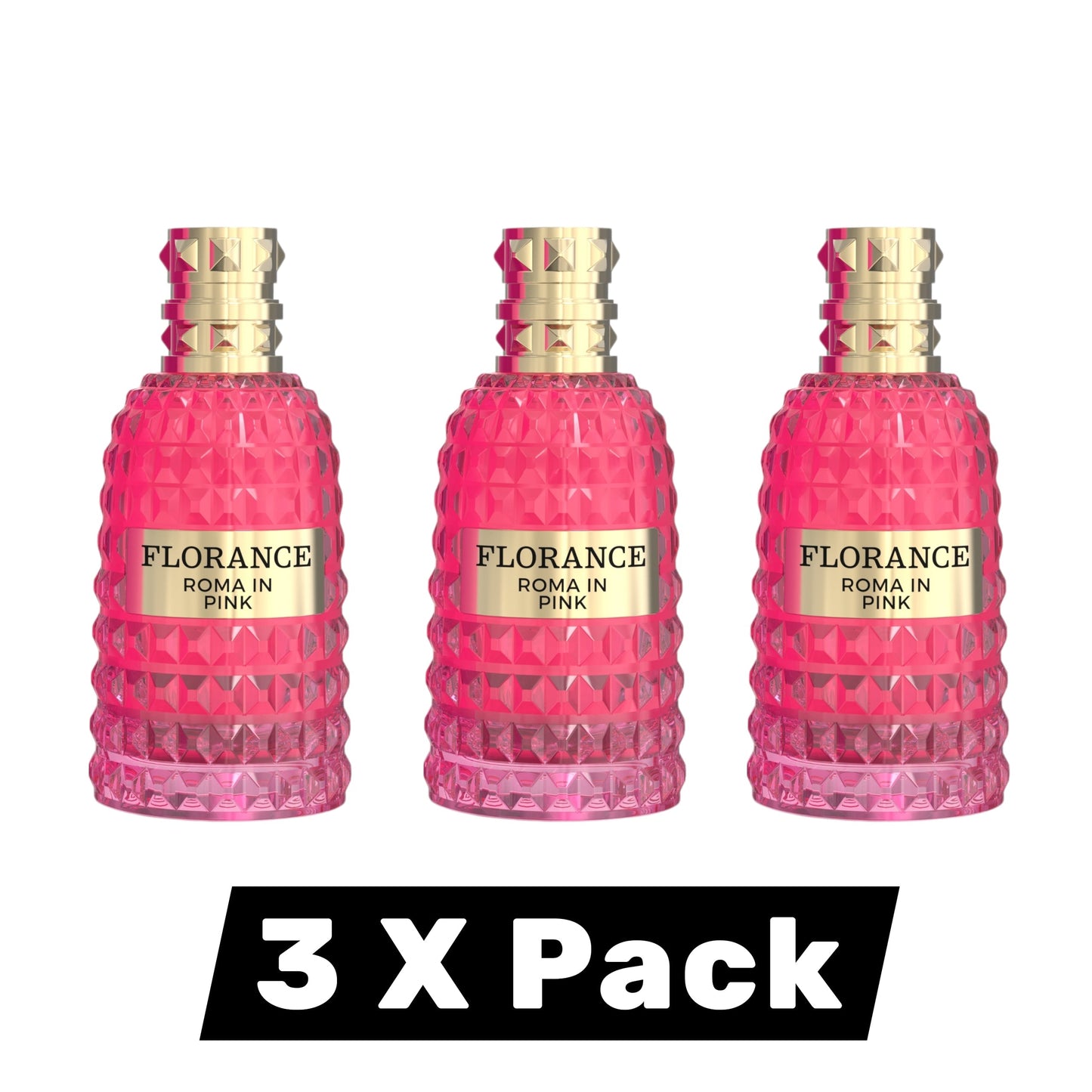Florance Roma In Pink — Milestone Collection 100ml Eau de Parfum (3-Pack) | Wholesale Retail Fragrance by Helena's