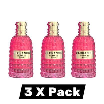 Florance Roma In Pink — Milestone Collection 100ml Eau de Parfum (3-Pack) | Wholesale Retail Fragrance by Helena's