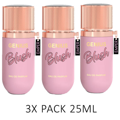 GENIUS Blush  Eau De Parfum 25ml – 3-Pack by Emper