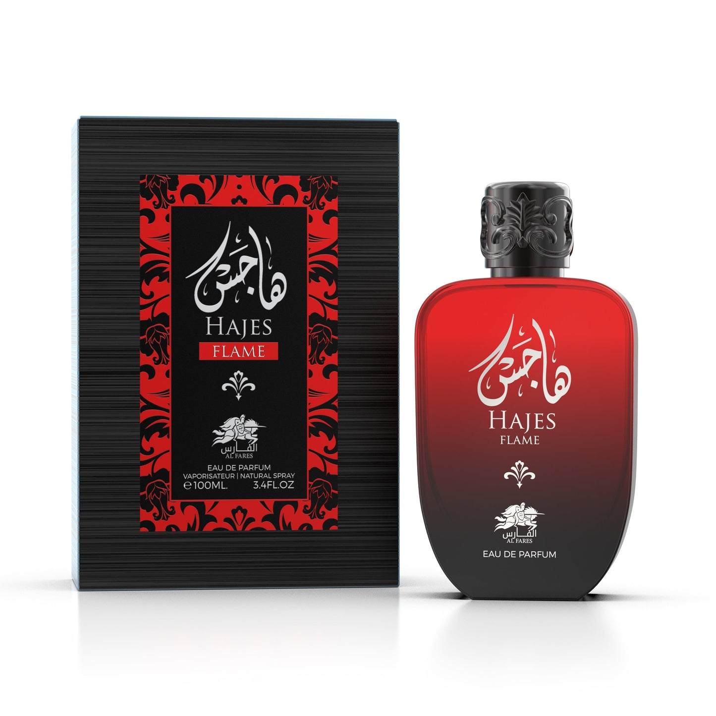 Al Fares Hajes Flame 100ml Eau de Parfum — Premium Unisex Fragrance for Retail Retailers (Clary Sage, Egyptian Jasmine, Amber)