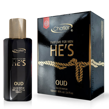 CHATLER HE'S OUD 100ML Eau De Parfum (UNISEX) 3pack
