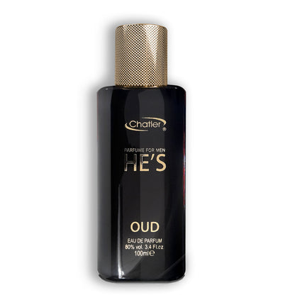 CHATLER HE'S OUD 100ML Eau De Parfum (UNISEX) 3pack