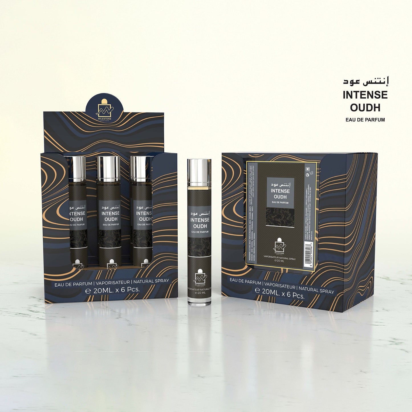 MILESTONE INTENSE OUDH  Unisex Eau De Parfum 5x 20ml Plus 1 Free Tester