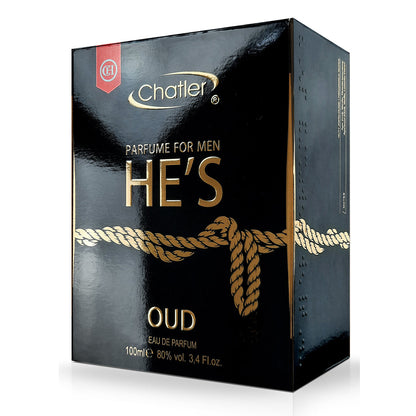 CHATLER HE'S OUD 100ML Eau De Parfum (UNISEX) 3pack